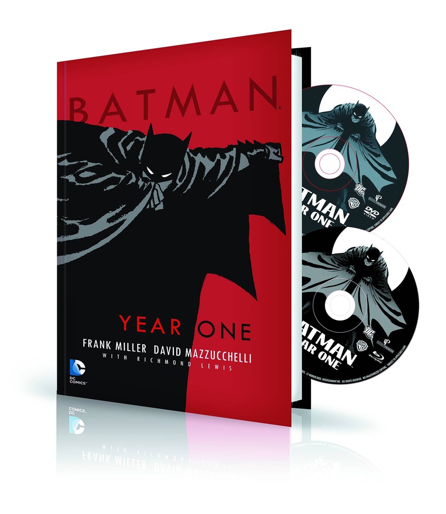 BATMAN YEAR ONE HC BOOK & DVD BLU RAY SET