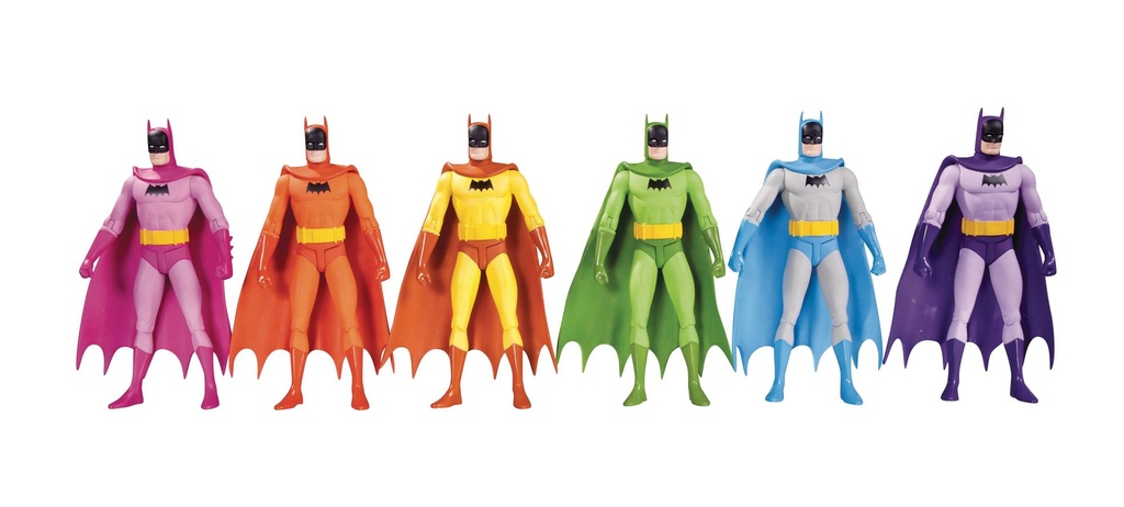 BATMAN RAINBOW ACTION FIGURE 6 PACK