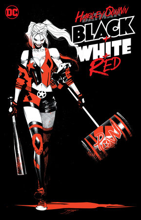 HARLEY QUINN BLACK WHITE RED
