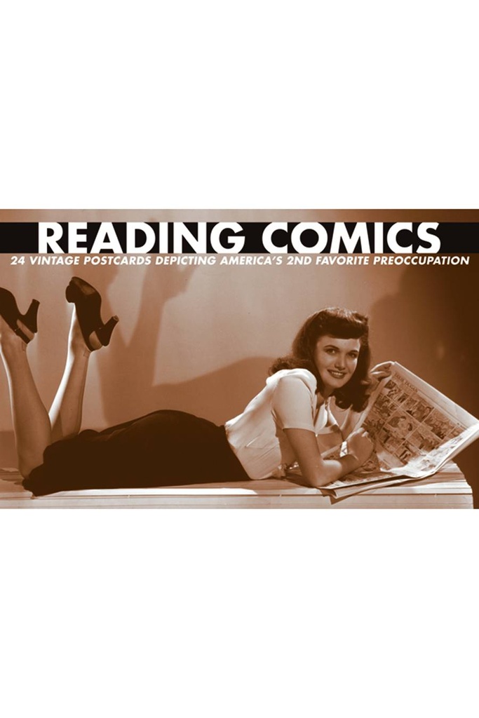 READING COMICS POSTCARD BOOK
