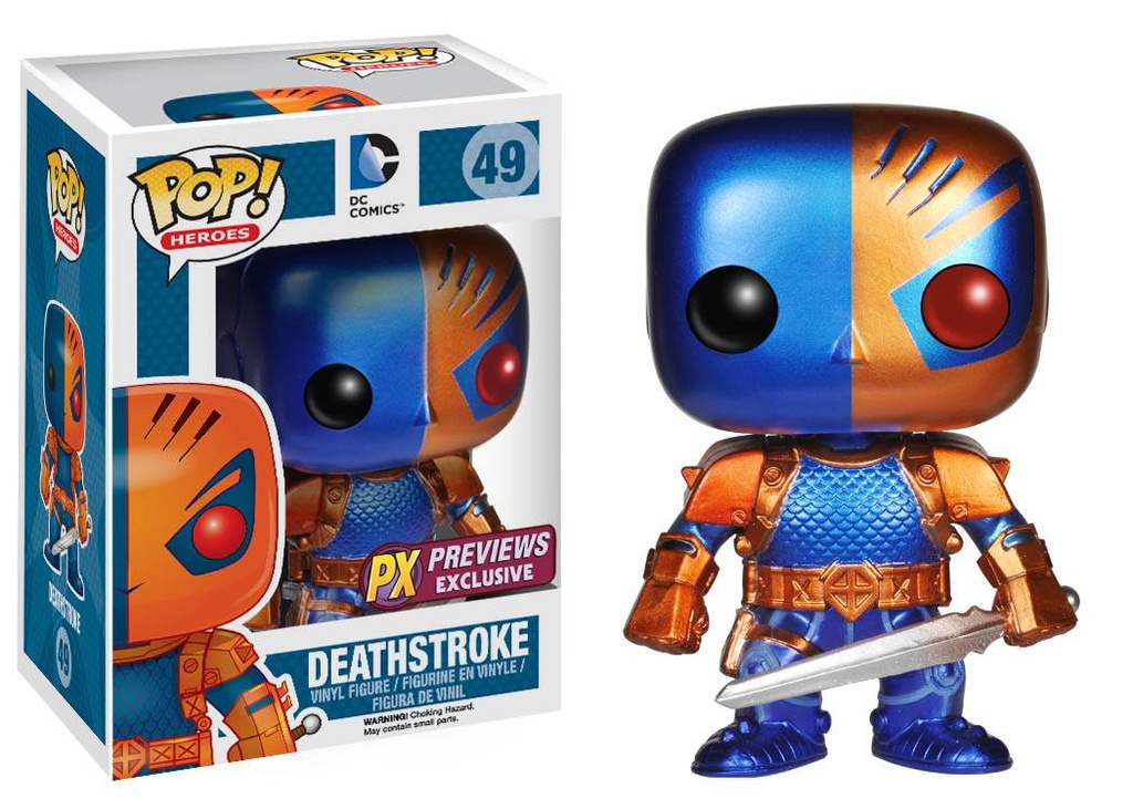 POP HEROES DEATHSTROKE PX VINYL FIG METALLIC