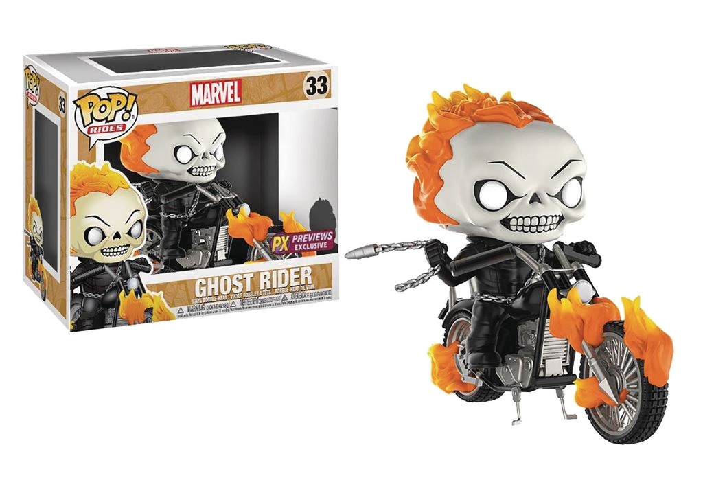 POP RIDES MARVEL CLASSIC GHOST RIDER W/BIKE PX VINYL FIG