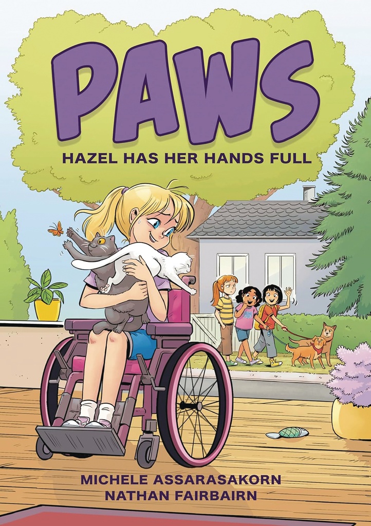 PAWS HAZEL HAS HER HANDS FULL