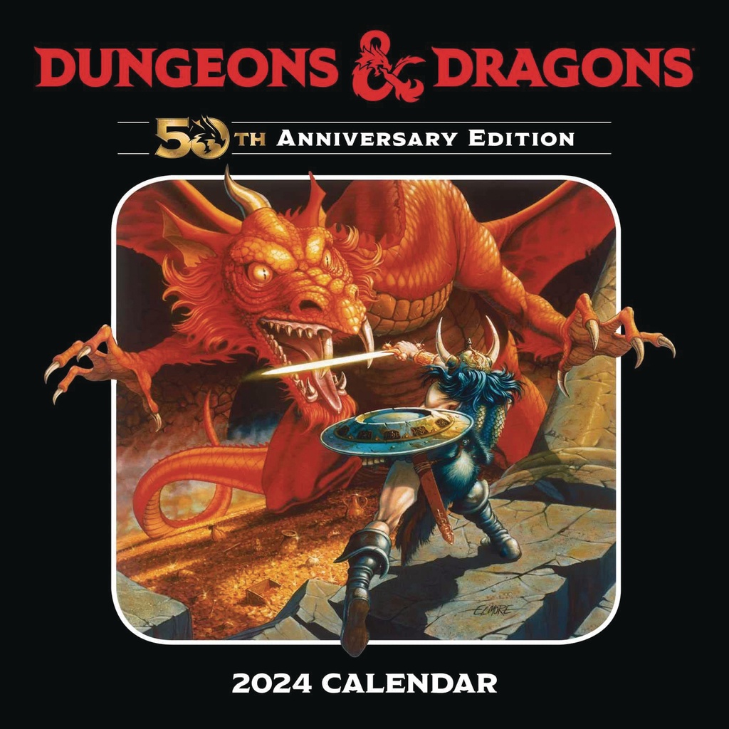 DUNGEONS & DRAGONS 2024 WALL CALENDAR 50TH ANNIV