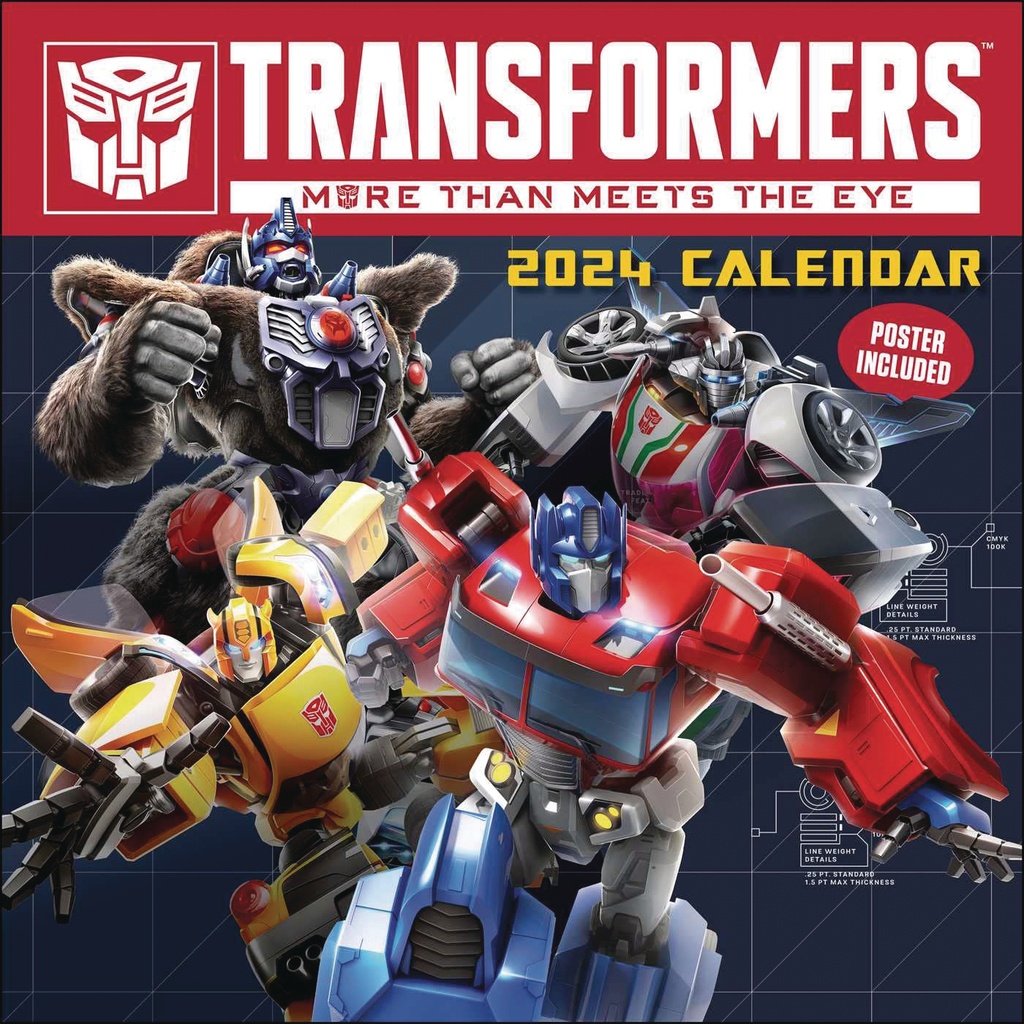 TRANSFORMERS 2024 WALL CALENDAR