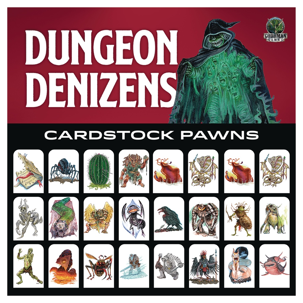 DUNGEON DENIZENS CARDSTOCK PAWNS