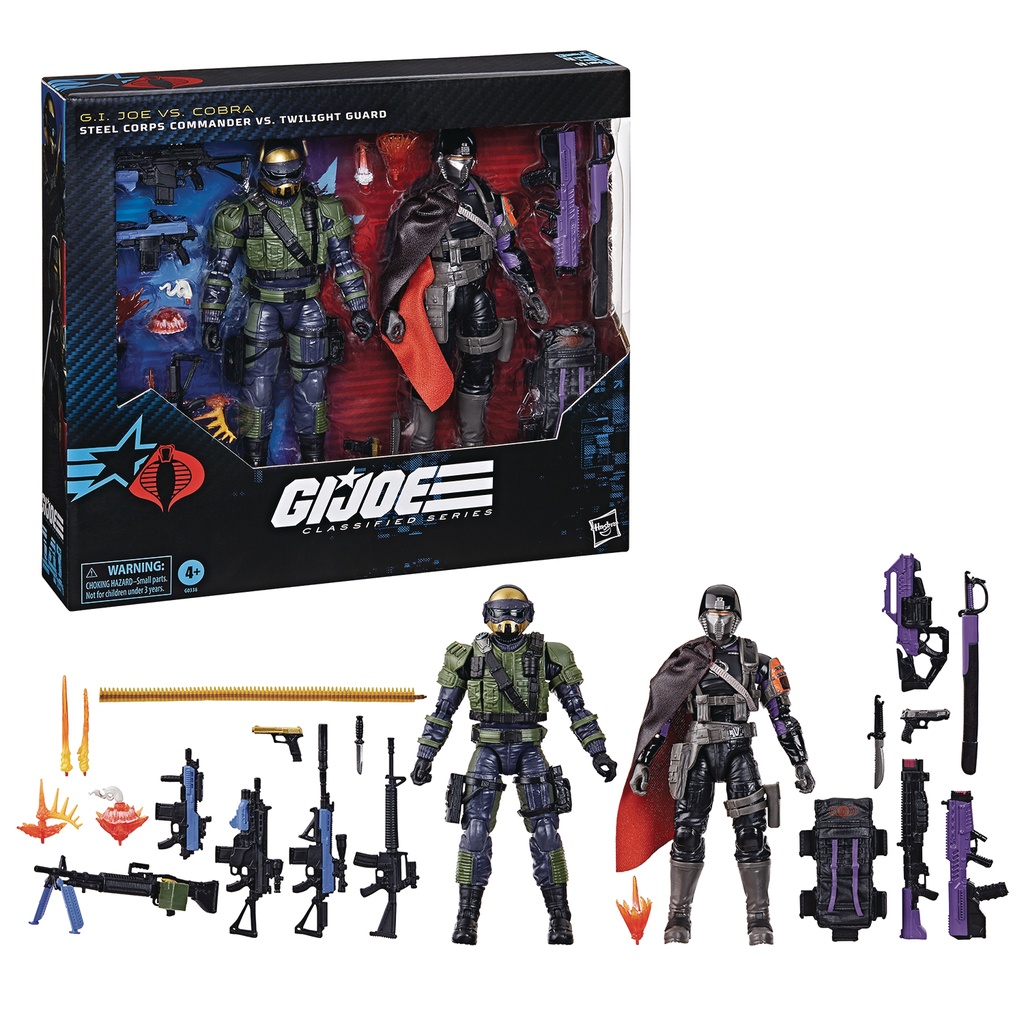 GI JOE CLASS STEEL CORPS CMDR / TWILIGHT GUARD 6IN AF 2PK