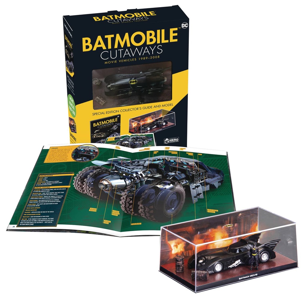 BATMOBILE CUTAWAYS MOVIE VEHICLES 1989-2012 W COLLECTIBLE