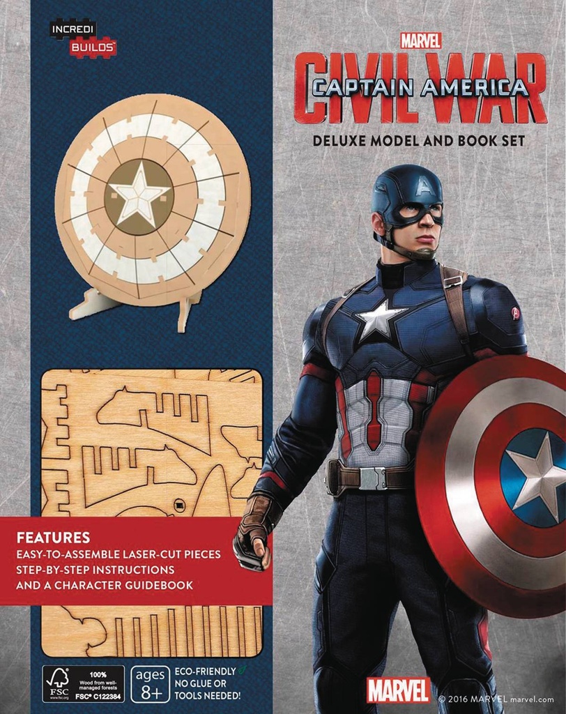 INCREDIBUILDS CAPT AMERICA DLX MODEL W BOOK