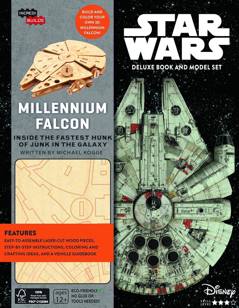 INCREDIBUILDS MILLENNIUM FALCON DLX MODEL W BOOK