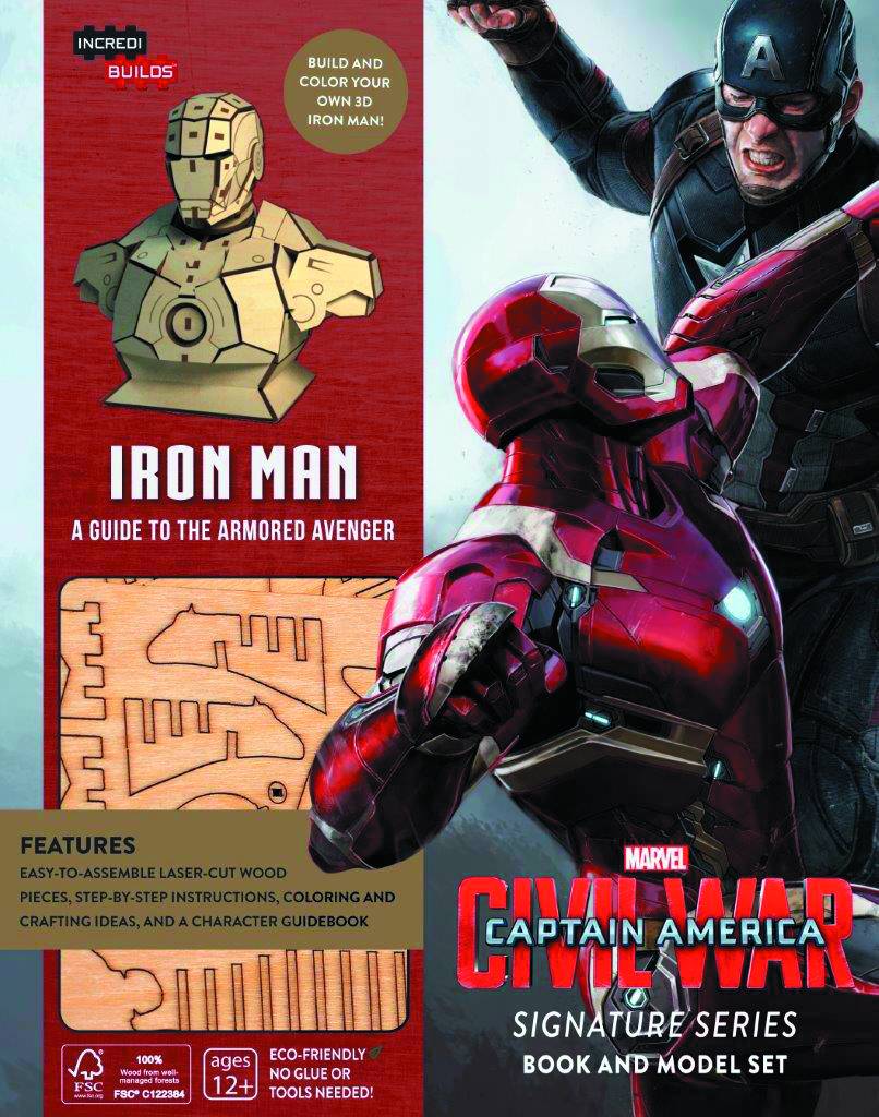 INCREDIBUILDS CIVIL WAR IRON MAN DLX MODEL W BOOK
