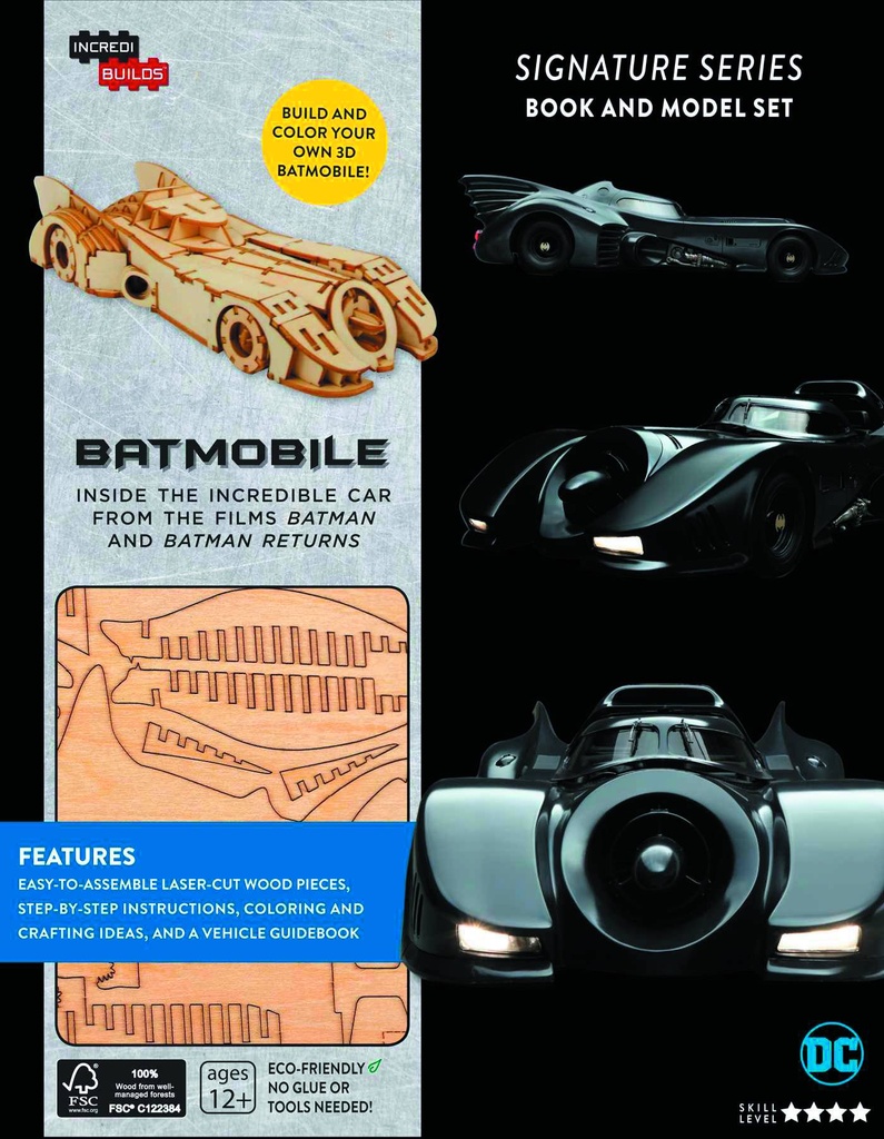 INCREDIBUILDS BATMOBILE SIGNATURE SERIES MODEL W BOOK