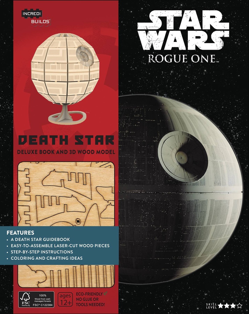 INCREDIBUILDS ROGUE ONE DEATH STAR DLX MODEL W BOOK