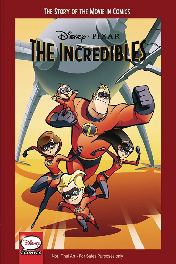 DISNEY PIXAR INCREDIBLES STORY OF MOVIE IN COMICS YA