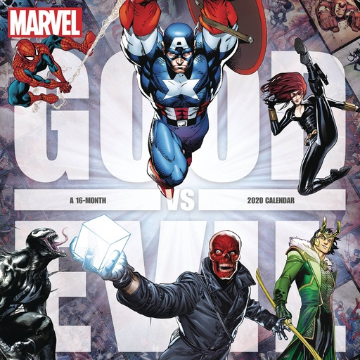 MARVEL GOOD VS EVIL 2020 WALL CAL