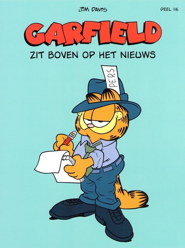 Garfield Strip 116 zit boven op het nieuws