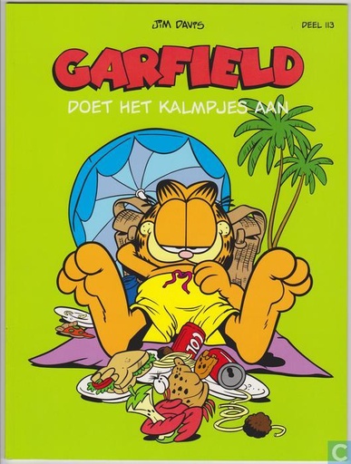 Garfield Strip 113 Doet het kalmpjes aan