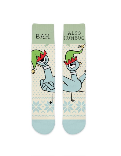 DON T LET PIGEON DRIVE SLEIGH COZY SOCKS LARGE
