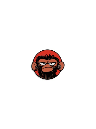 GRUMPY MONKEY ENAMEL PIN
