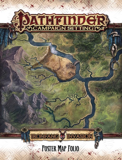 PATHFINDER CAMPAIGN SETTING IRONFANG POSTER MAP FOLIO