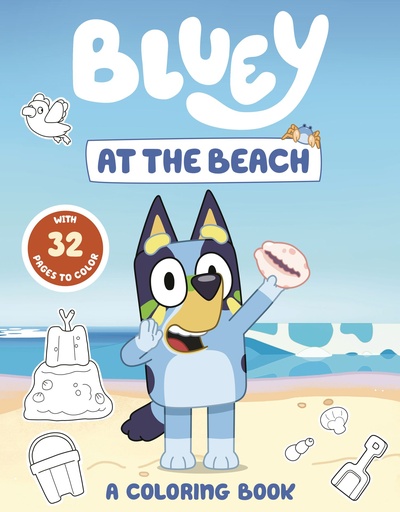 BLUEY AT BEACH A COLORING BOOK
