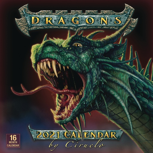 DRAGONS BY CIRUELO 2021 WALL CALENDAR