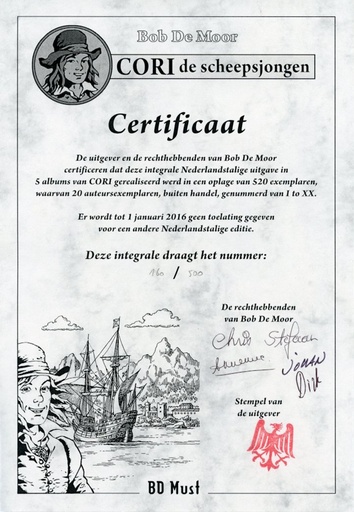 Bob De Moor PACK 2 Cori de scheepsjongen (5 albums)