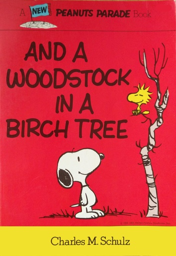 PEANUTS & WOODSTOCK IN A BIRCH TREE