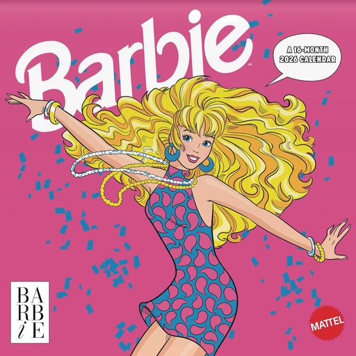 BARBIE 16 MONTH 2026 WALL CALENDAR