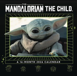 STAR WARS MANDALORIAN GROGU 16 MONTH 2026 WALL CAL