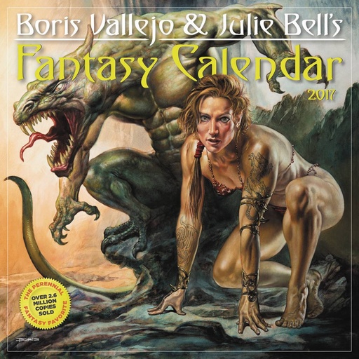 BORIS VALLEJO JULIE BELL FANTASY 2017 WALL CAL