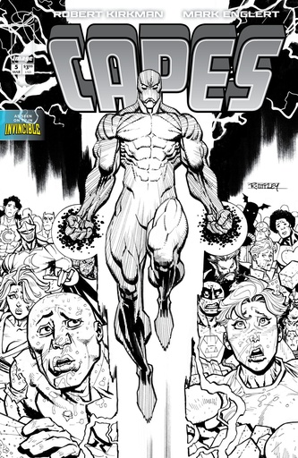 INVINCIBLE UNIVERSE CAPES #5 CVR E INC 1:50 RYAN OTTLEY B&W