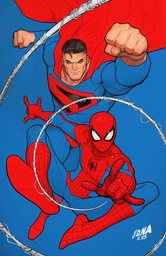DC MARVEL SUPERMAN SPIDER-MAN #1 CVR Q DAVID NAKAYAMA KINGDO