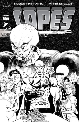 INVINCIBLE UNIVERSE CAPES 6 CVR E INC 1:50 RYAN OTTLEY B&W V