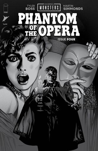 UNIVERSAL MONSTERS PHANTOM OPERA 4 CVR D INC 1:25 SOOK B&W C
