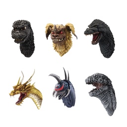 GODZILLA MONSTER BIO ZAKKA MONSTER HEAD MAGNET 6PC BMB DS