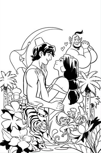 ALADDIN 1 CVR K INC 1:15 NATACHA BUSTOS LINE ART VIRGIN VAR