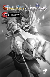 THUNDERCATS X SILVERHAWKS 1 CVR K INC 1:20 ERIC CANETE B&W V