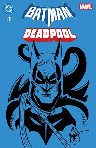DF DC/MARVEL BATMAN/DEADPOOL 1 BLANK VARIANT SIGNED HAESER W