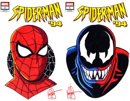 DF SPIDER-MAN ?94 1 DUAL BLANK VAR SET SIGNED HAESER SPIDER-