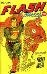DF DC COMICS COMM COVER ART SIGNED NICIEZA DELBEATO SUPERMAN