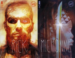 DF WALKING DEAD 175 & 176 SIENKIEWICZ VAR SET ULTRA BLOOD RE