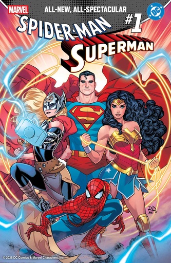MARVEL/DC SPIDER MAN/SUPERMAN 1 RUSSELL DAUTERMAN VAR