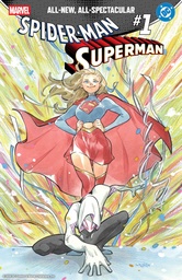 MARVEL/DC SPIDER MAN/SUPERMAN 1 PEACH MOMOKO VAR