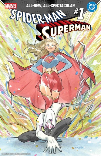 MARVEL/DC SPIDER MAN/SUPERMAN 1 PEACH MOMOKO VAR