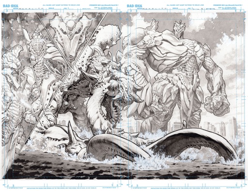 OLYMPUS SAGA MEGALITH 1 CVR D LEWIS LAROSA ORIGINAL ART ED 1