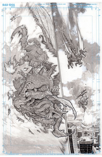 OLYMPUS SAGA MEGALITH 1 CVR F LEWIS LAROSA ORIGINAL ART ED 3