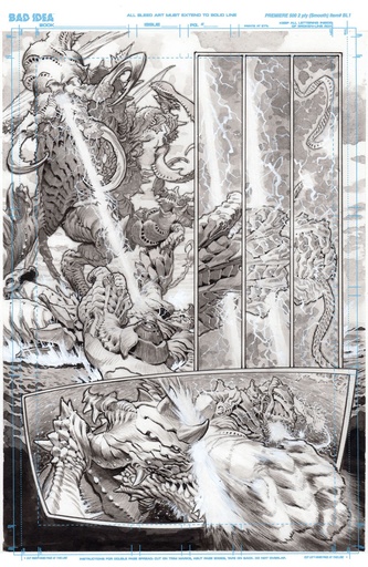 OLYMPUS SAGA MEGALITH 1 CVR L LEWIS LAROSA ORIGINAL ART ED 9