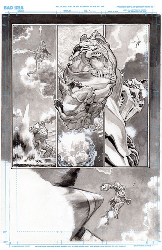 OLYMPUS SAGA MEGALITH 1 CVR N LEWIS LAROSA ORIGINAL ART ED 1