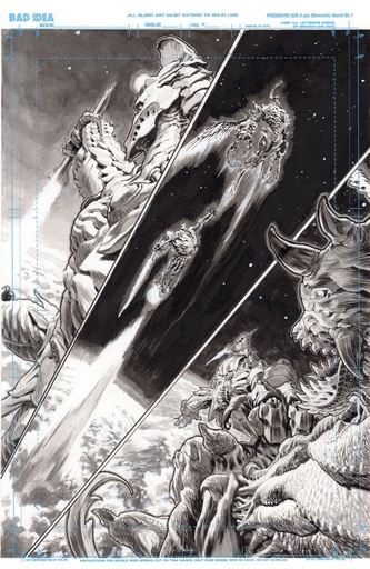 OLYMPUS SAGA MEGALITH 1 CVR O LEWIS LAROSA ORIGINAL ART ED 1